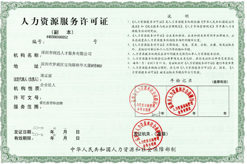 润迅人才人力资源服务许可证（副本）